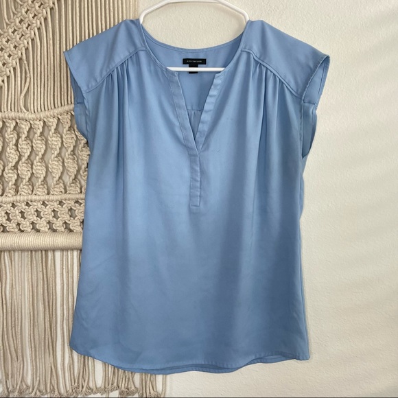 Ann Taylor Tops - Ann Taylor Baby Blue Blouse